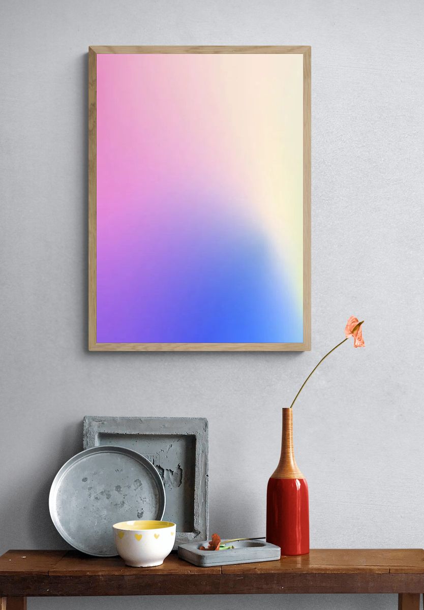 Abstract Gradient Color Poster. — room view 3