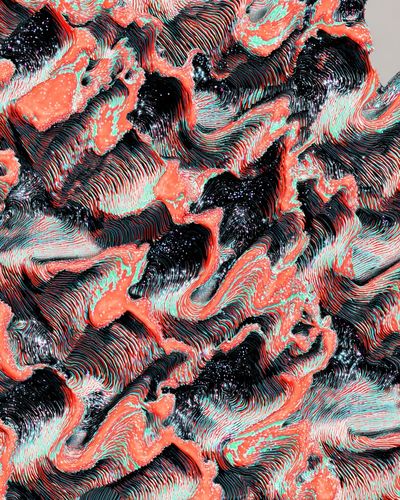 Abstract Waves — Colorful Print. poster