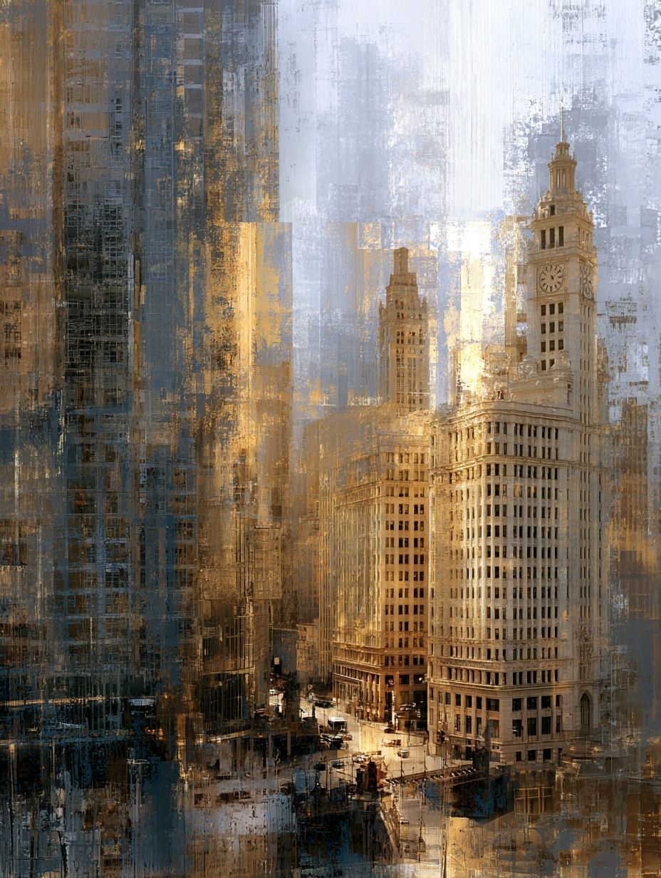 Urban Skyline — Abstract Print. poster — abstract art