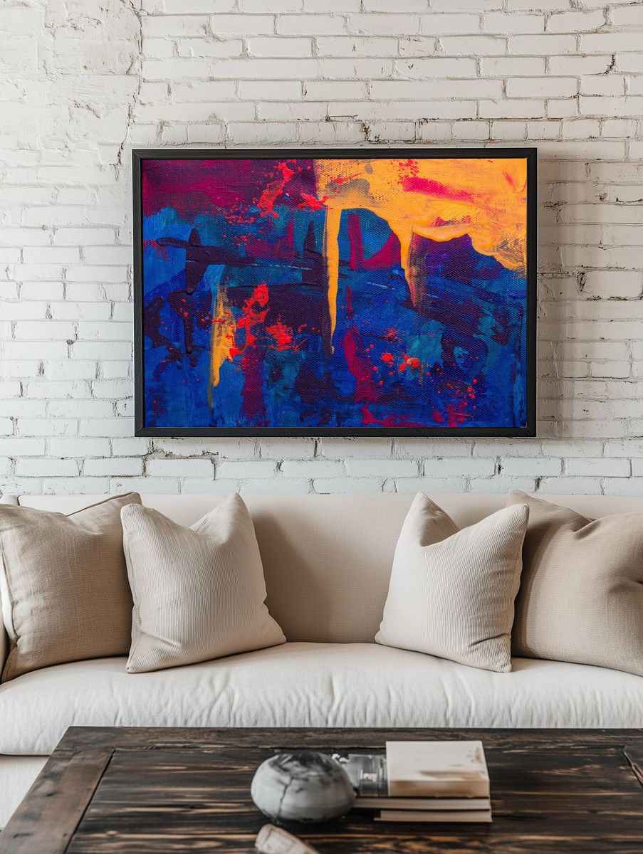 Vibrant Abstract Art Poster. room preview