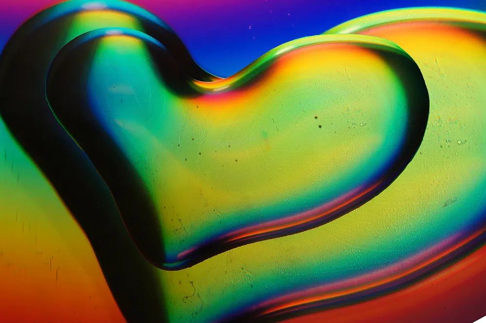 Colorful Heart Abstract Poster. poster — abstract art