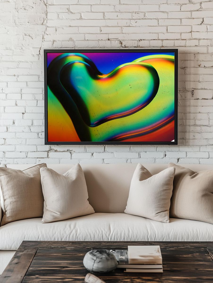 Colorful Heart Abstract Poster room preview