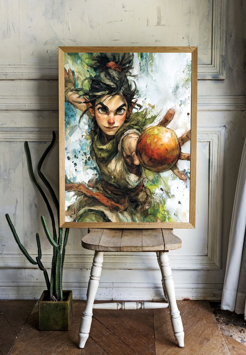 Adventurous Character — Illustration Print. — room view 1