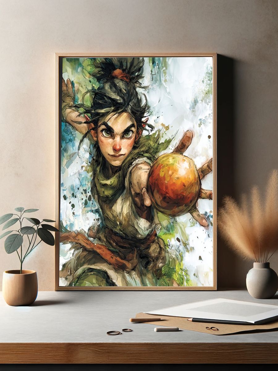 Adventurous Character — Illustration Print. — room view 2