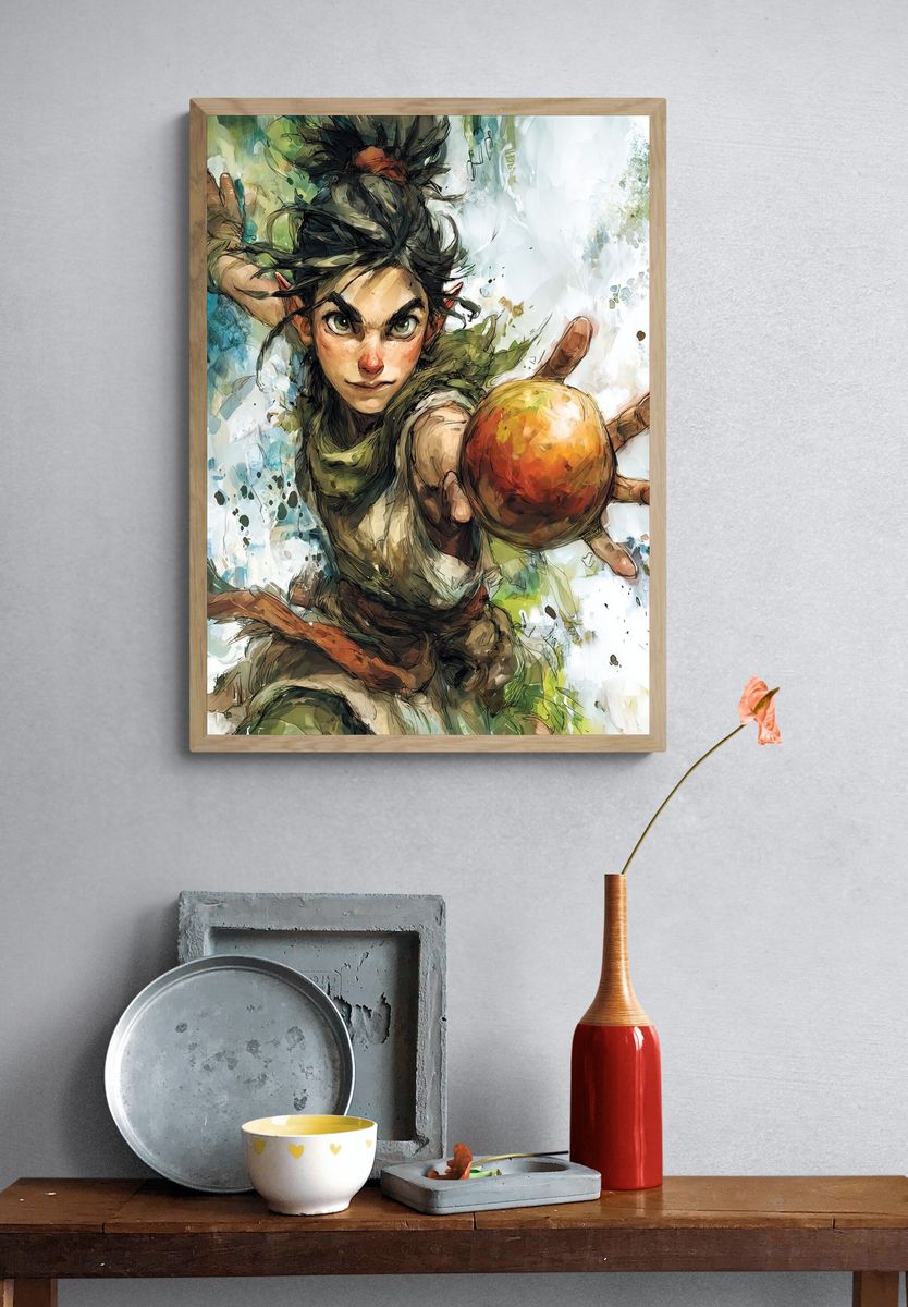 Adventurous Character — Illustration Print. — room view 3