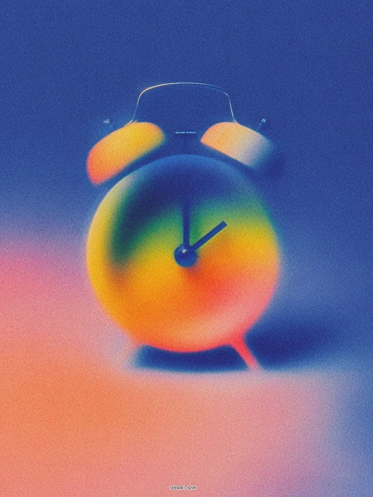 Colorful Alarm Clock — Abstract Print. poster — abstract art