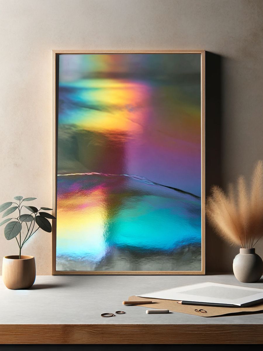 Iridescent Reflection — Abstract Print. — room view 2