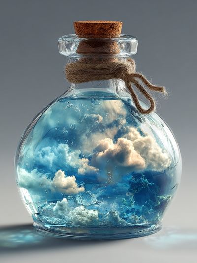 Dreamy Cloud in a Bottle — Fantasy Print. poster print