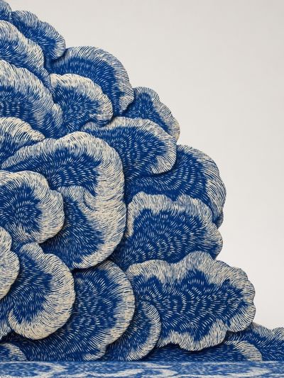 Blue Cloud Abstract Poster. poster print