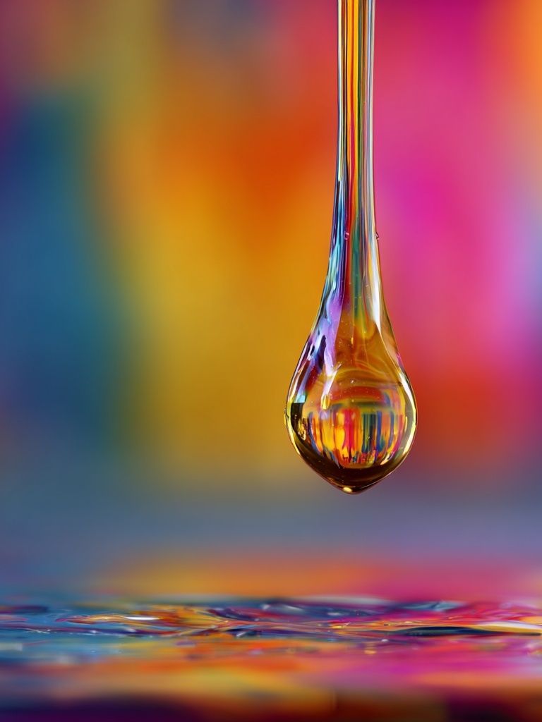 Colorful Liquid Drop — Abstract Print. poster — abstract art