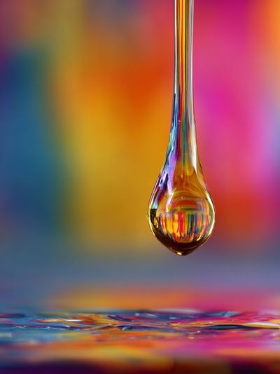 Colorful Liquid Drop — Abstract Print. poster