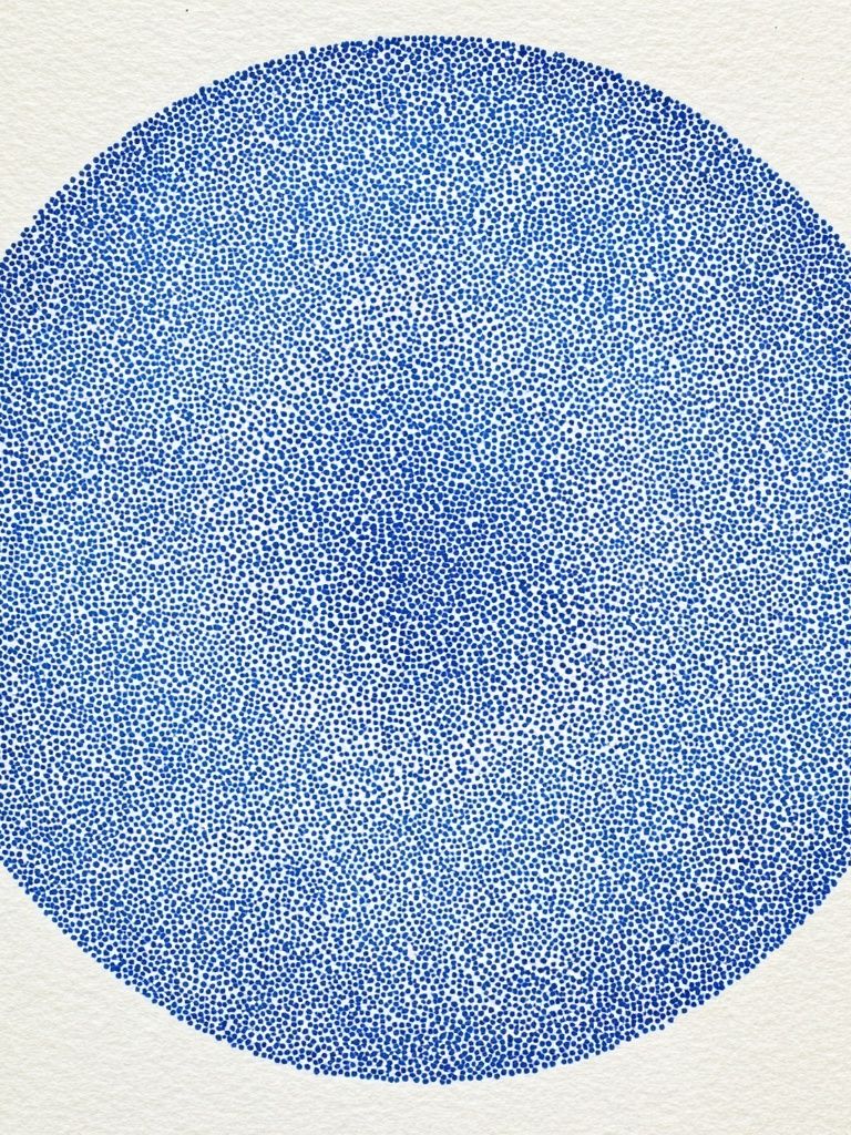 Blue Dotted Circle Abstract Poster. poster — abstract art