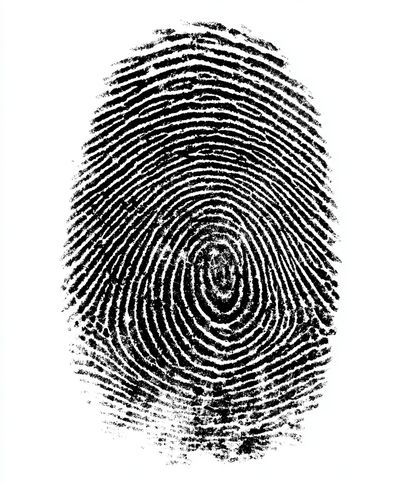 Fingerprint Texture Black-White Poster. poster print