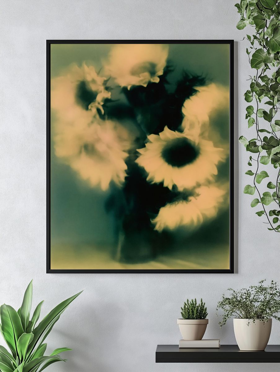 Abstract Floral Bloom Print. — room view 4