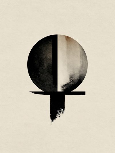 Minimalist Black Circle Poster. poster
