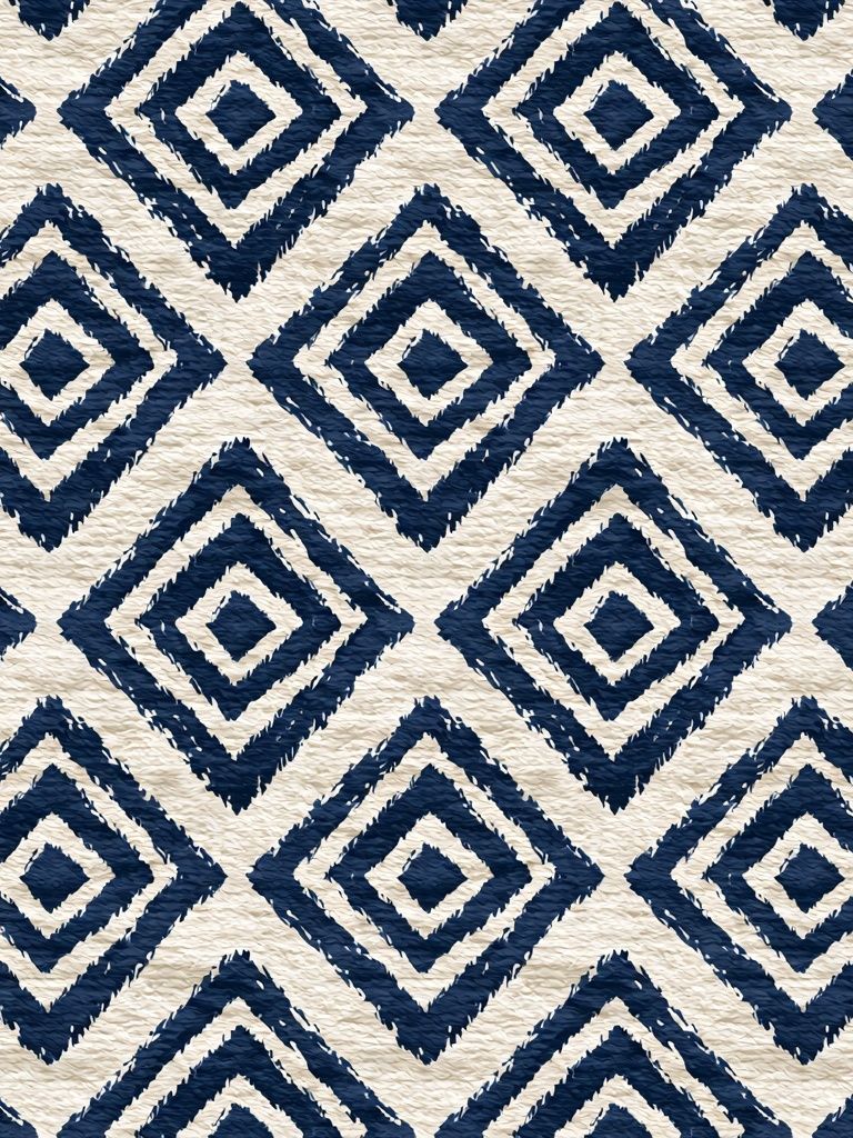 Navy Diamond Pattern Print. poster — abstract art