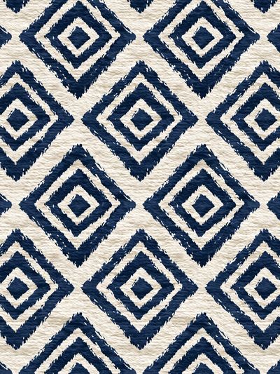 Navy Diamond Pattern Print.