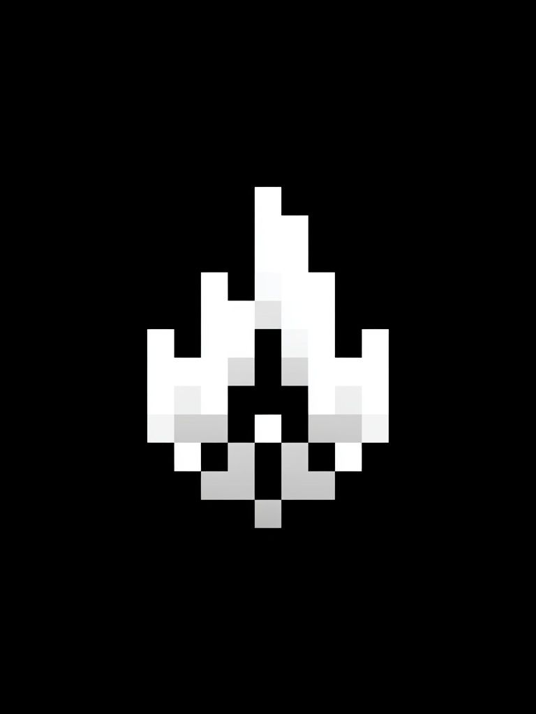 Pixel Flame Abstract Print. poster — abstract art