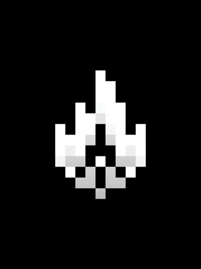 Pixel Flame Abstract Print. poster print