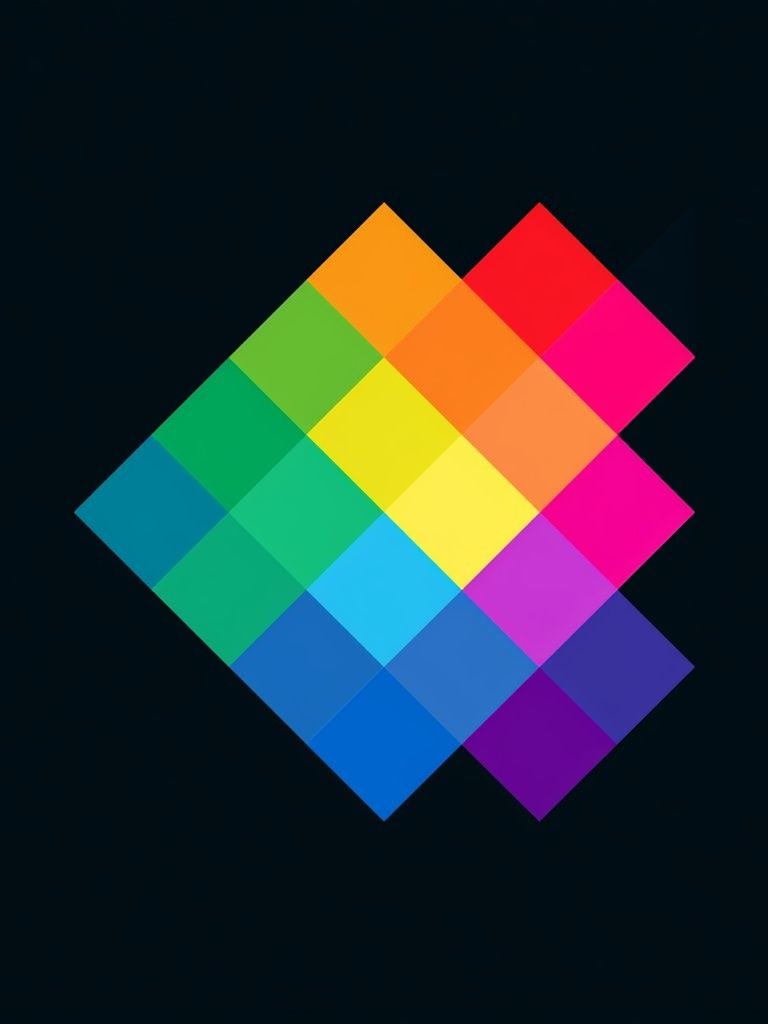 Geometric Color Grid Abstract Poster. poster — abstract art