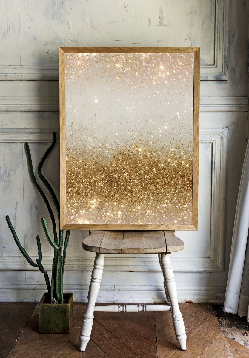 Gold Glitter Texture Poster. room preview