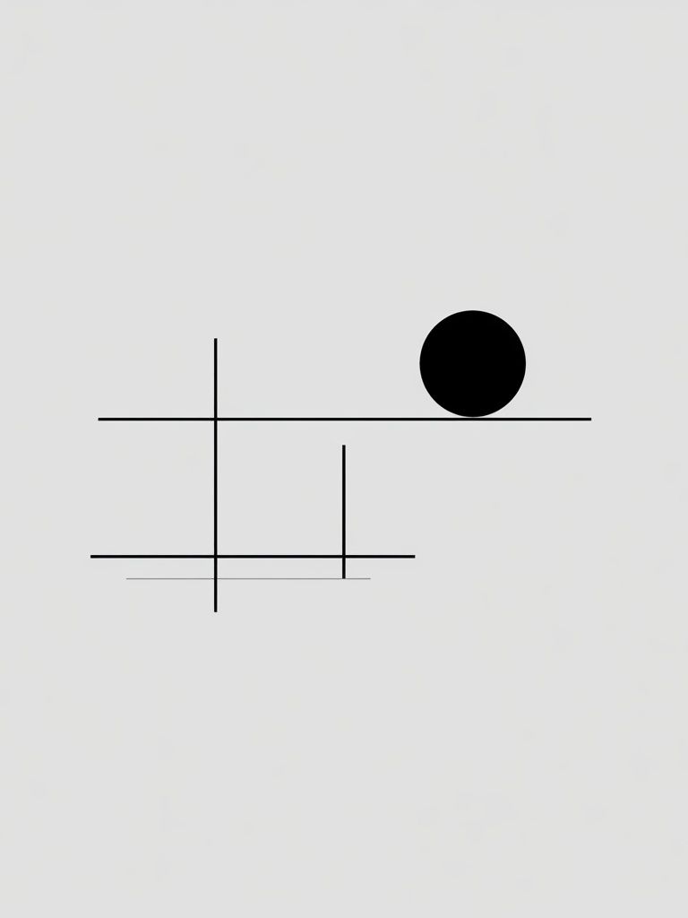 Minimal Geometric Circle Poster. poster — abstract art