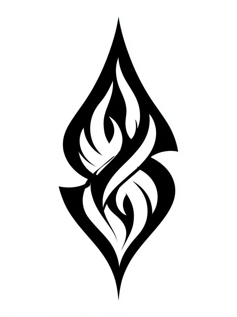 Black Flame Abstract Print. poster detail