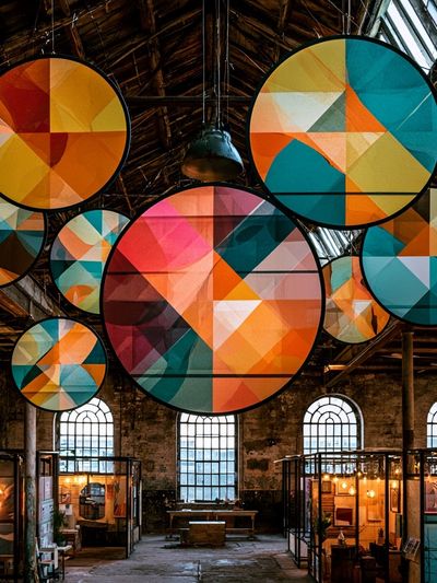 Geometric Color Circles Poster. poster print