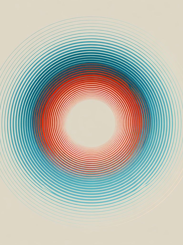 Concentric Orbit Abstract Poster. poster — abstract art