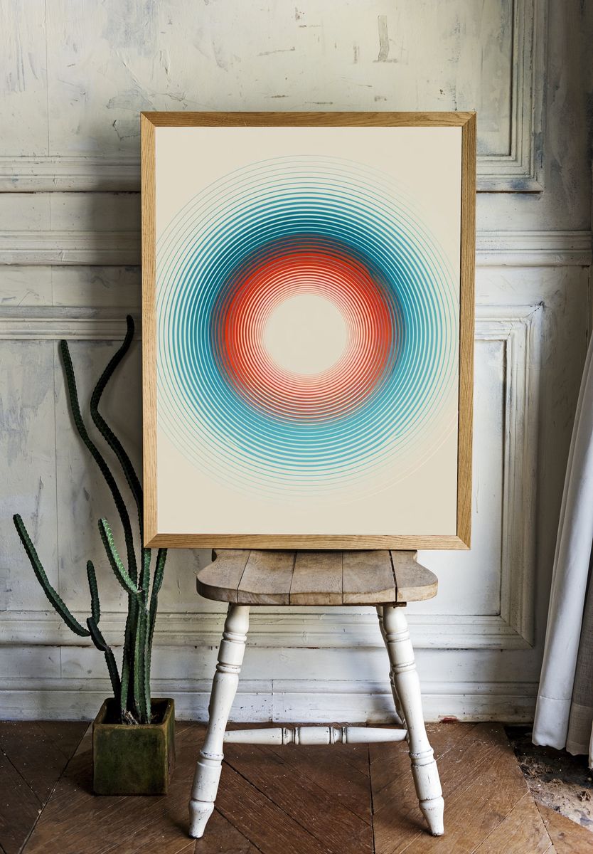 Concentric Orbit Abstract Poster. — room view 1
