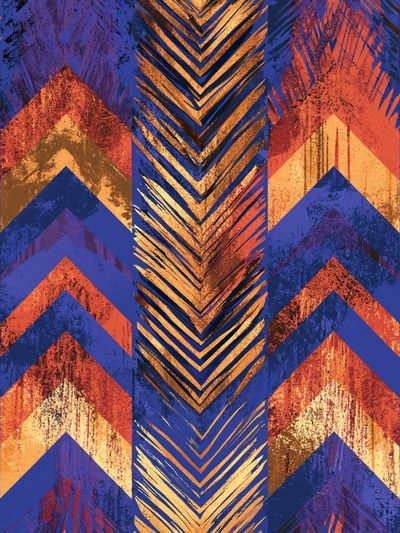 Chevron Rhythm Abstract Poster. poster
