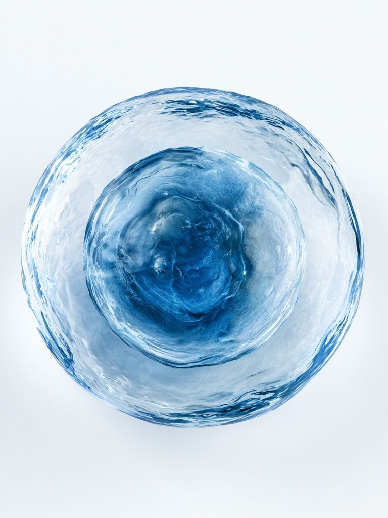 Blue Water Orb Abstract Poster. poster — abstract art