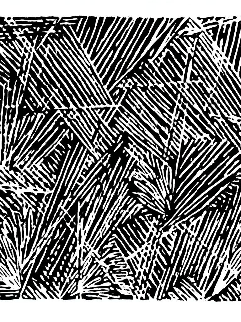 Geometric Ink Pattern Print. poster — abstract art