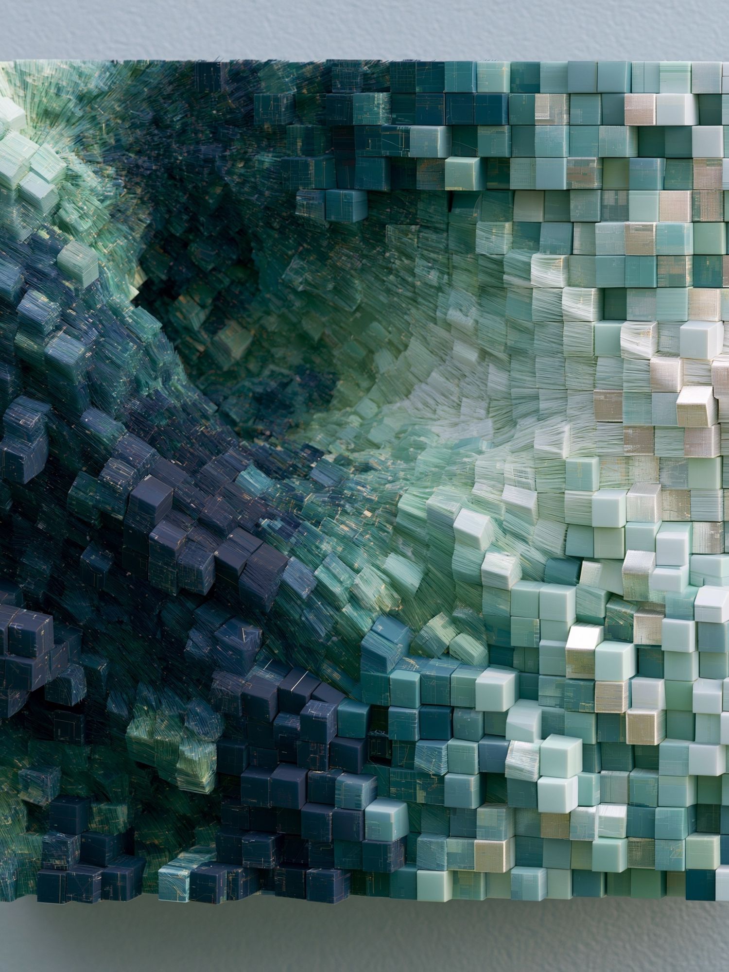 Oceanic Cubes Abstract Poster. poster — abstract art