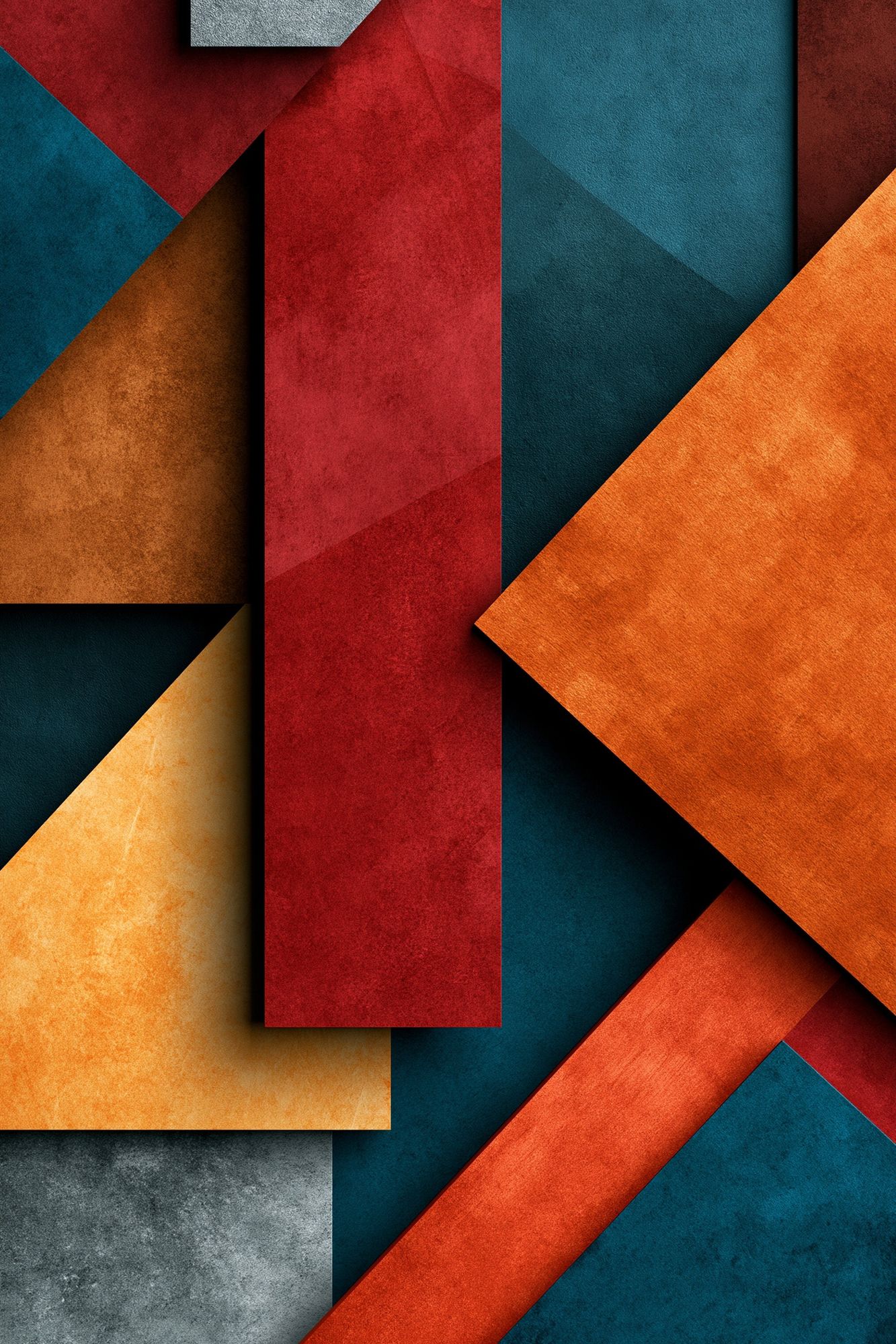 Geometric Color Blocks Abstract Poster. poster detail
