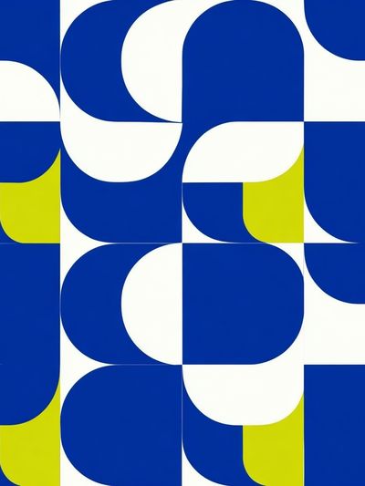 Blue Geometric Pattern Poster. poster print