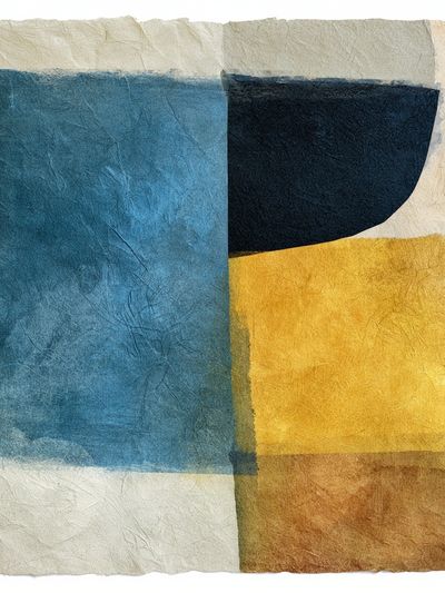 Textured Geometric Color Blocks Poster.