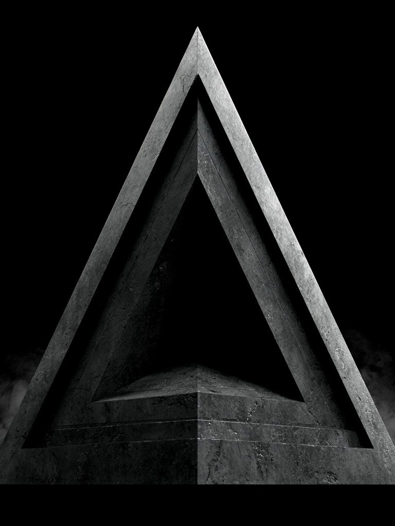 Monolithic Triangle Abstract Poster. poster — abstract art