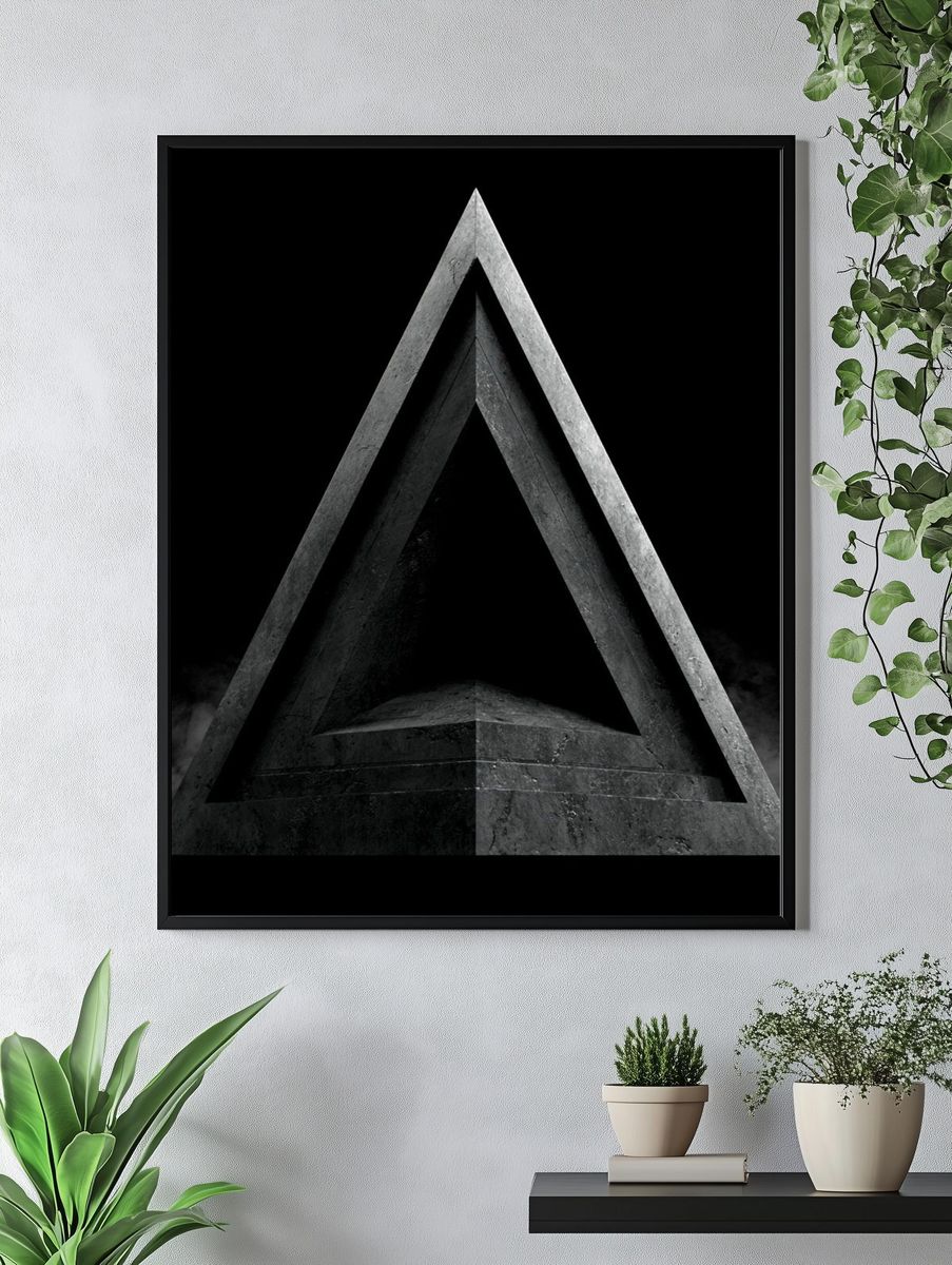 Monolithic Triangle Abstract Poster. — room view 4