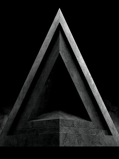 Monolithic Triangle Abstract Poster. poster