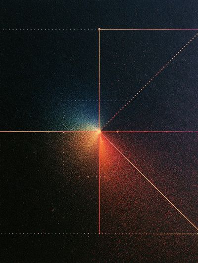 Neon Geometry Abstract Poster.