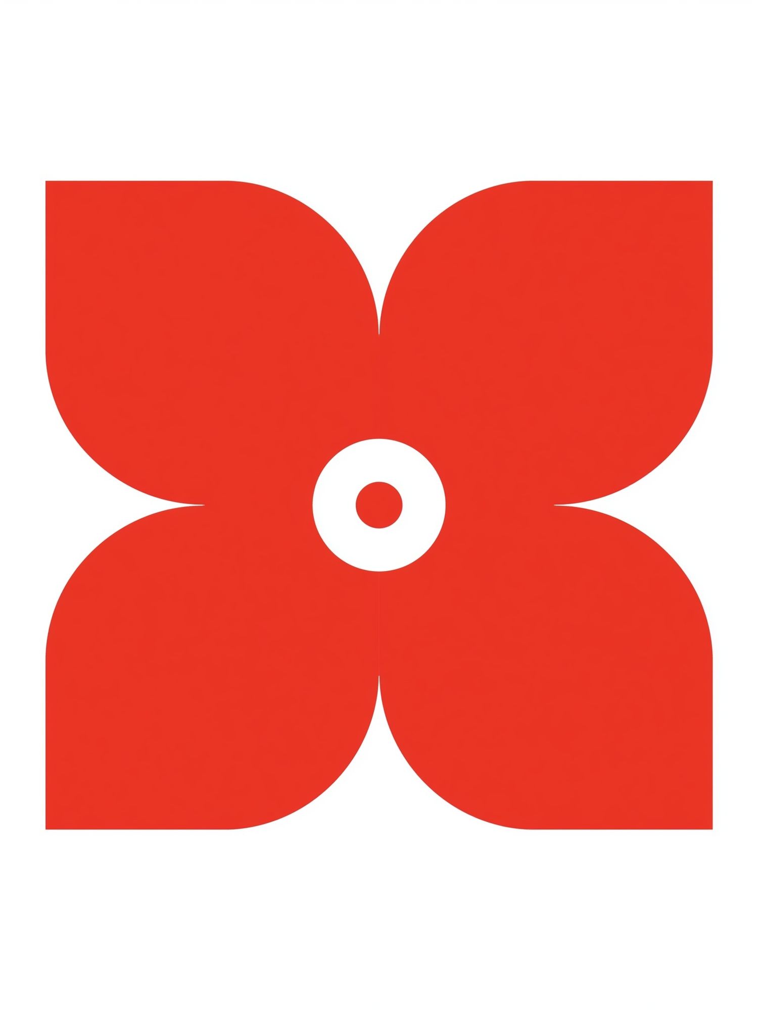 Red Floral Abstract Poster. poster — abstract art