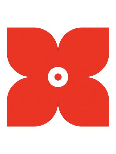 Red Floral Abstract Poster. poster