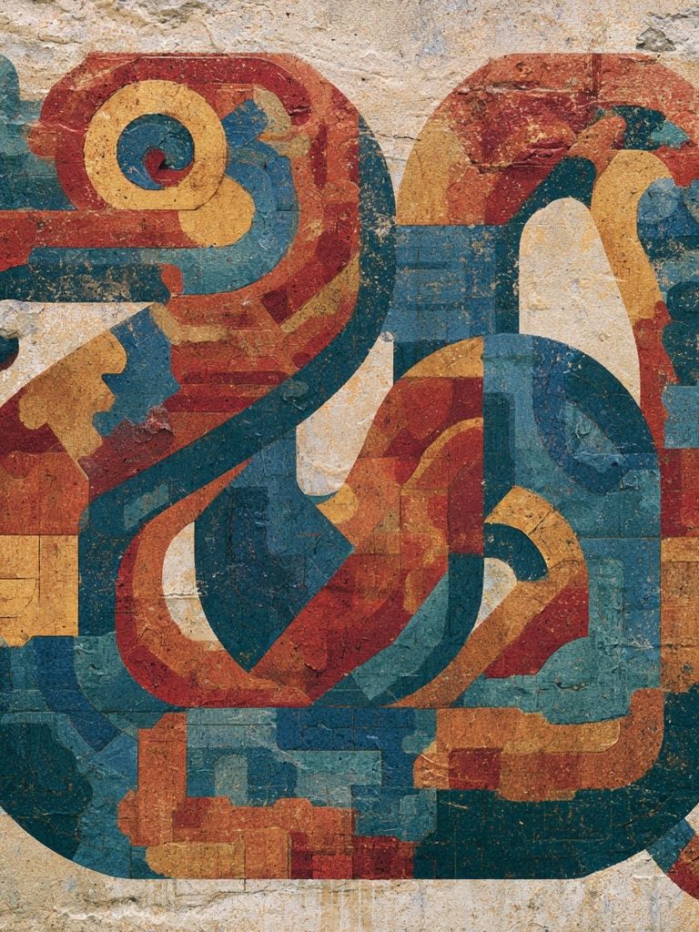 Abstract Geometric Mural Poster. poster detail