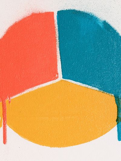 Color Block Circle Abstract Poster.