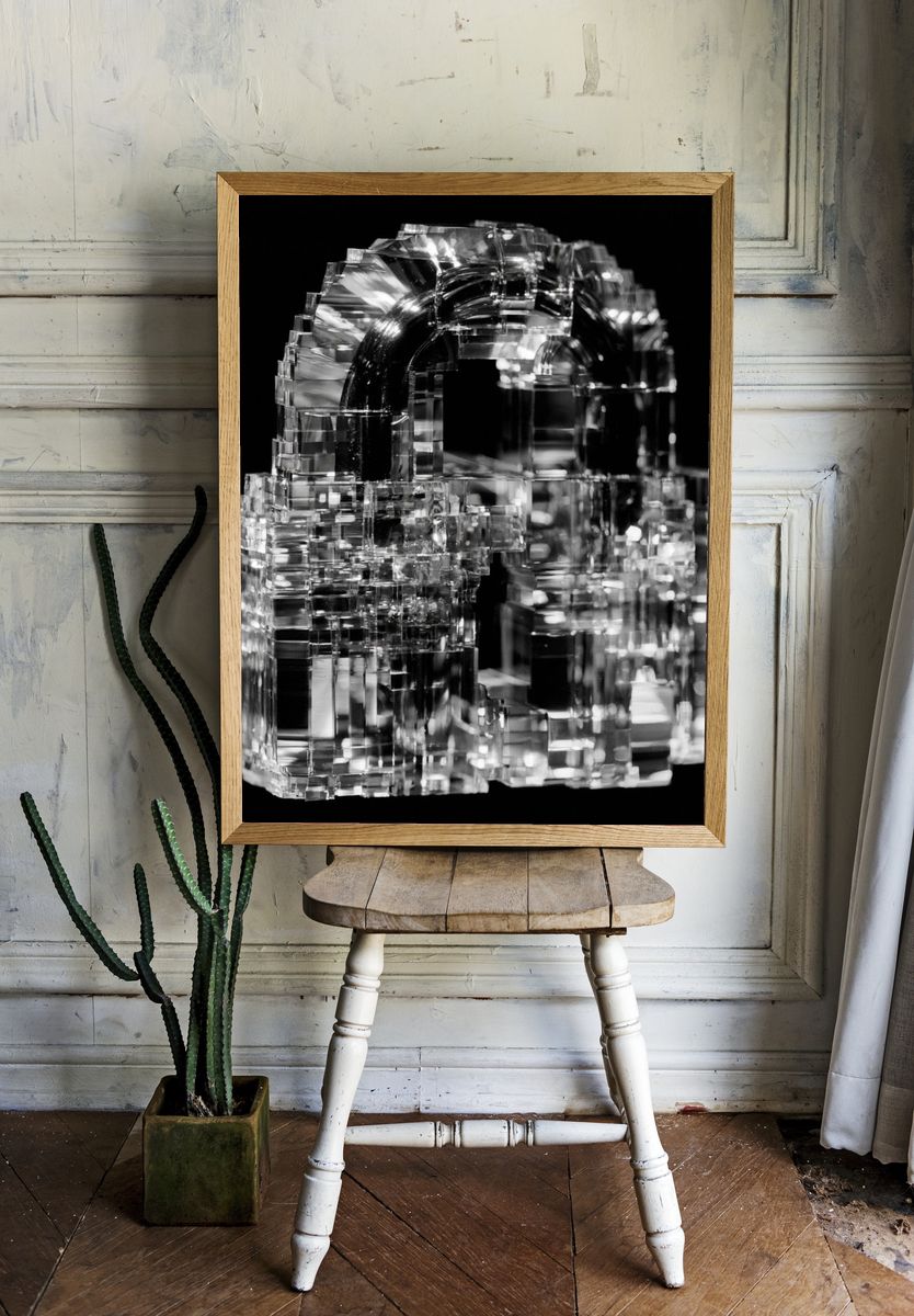 Crystal Geometric Abstract Poster. — room view 1