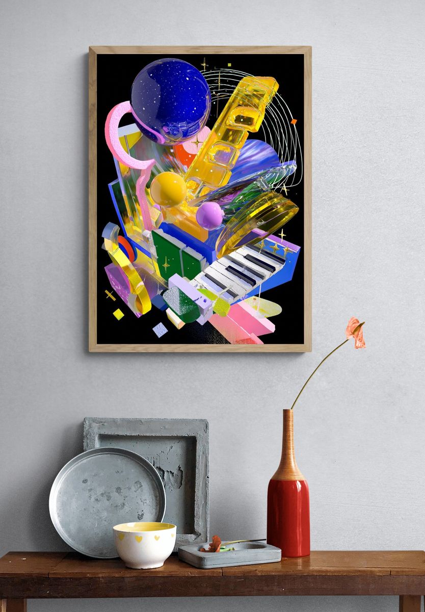 Abstract Geometric Poster. — room view 3