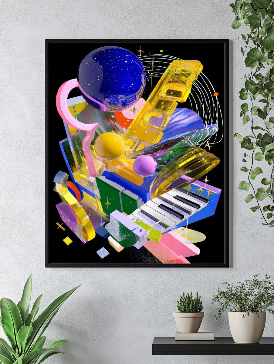 Abstract Geometric Poster. — room view 4