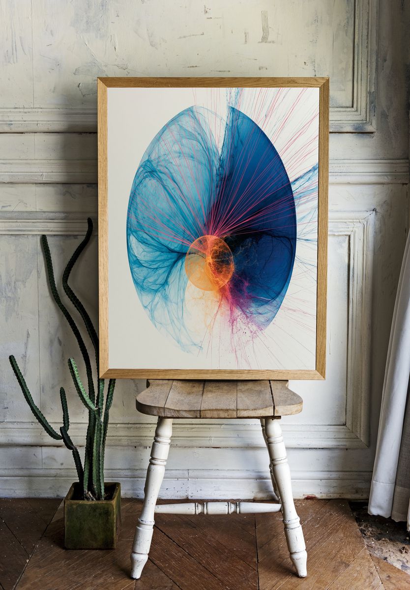 Chromatic Orb Abstract Poster. — room view 1