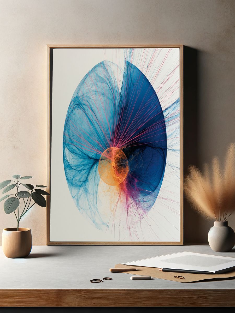 Chromatic Orb Abstract Poster. — room view 2